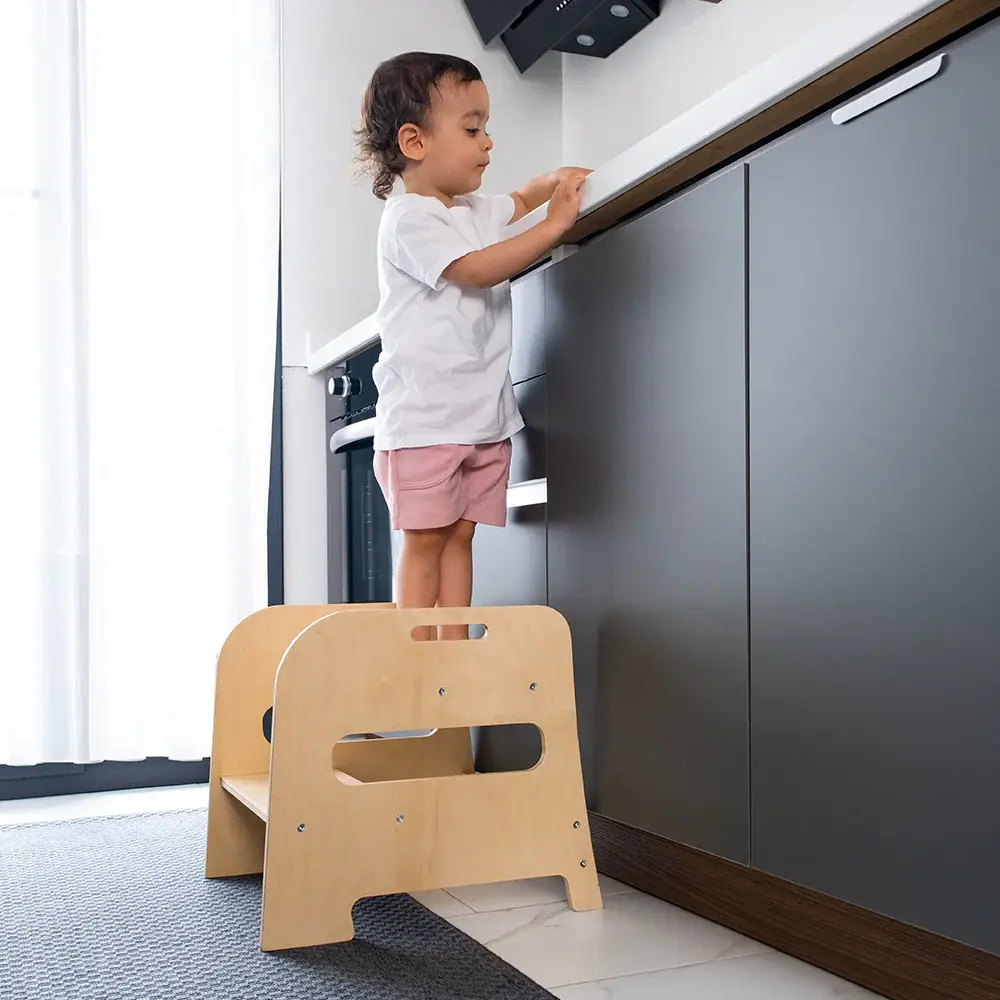 Montessori Çocuk ve Bebek Basamak Tabure