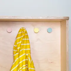 Montessori Doğal Ahşap Portmanto