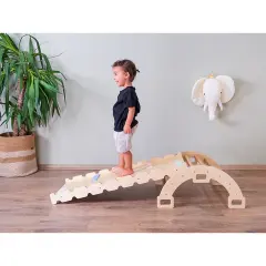 Montessori Küçük Pikler Halkası ve Rampa İkili Set