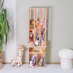 Montessori Pelüş Oyuncak Depolama ve Kitaplık
