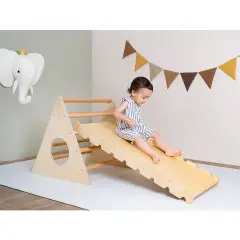 Montessori Pikler Üçgeni ve Rampa İkili Set