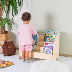 Montessori Taşınabilir Açılı Kitaplık