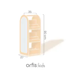 Montessori Yazı Tahtalı Döner Kitaplık - h90cm