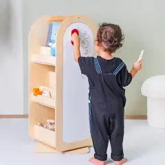 Montessori Yazı Tahtalı Döner Kitaplık - h90cm