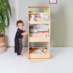 Montessori Yazı Tahtalı Döner Kitaplık - h113 cm