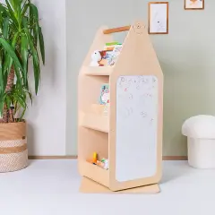 Montessori Yazı Tahtalı Döner Kitaplık - h113 cm